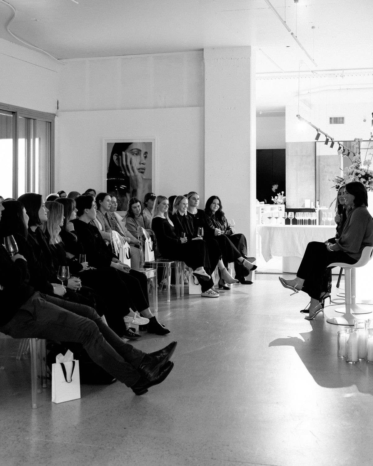 Women in conversation at a gathering